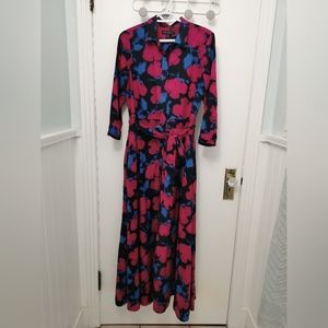 Banana Republic Floral Long Maxi Shirt Dress